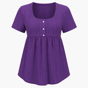 Eyelet Babydoll Tunic Top WHD0606185