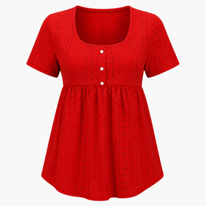 Eyelet Babydoll Tunic Top WHD0606185