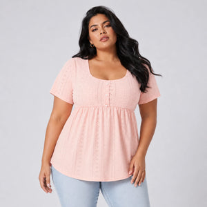 Eyelet Babydoll Tunic Top WHD0606185