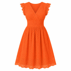 Eyelet Smocked Midi Dress WHD0606196