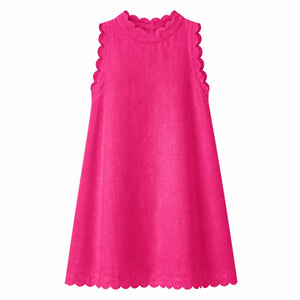 Scalloped Sleeveless Mini Dress WHD0606197