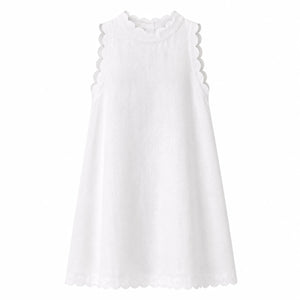 Scalloped Sleeveless Mini Dress WHD0606197