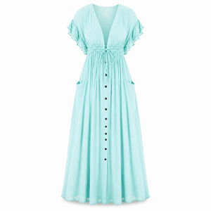 Ruffle Sleeve Maxi Dress WHD0606198