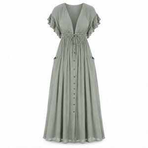Ruffle Sleeve Maxi Dress WHD0606198