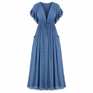 Ruffle Sleeve Maxi Dress WHD0606198
