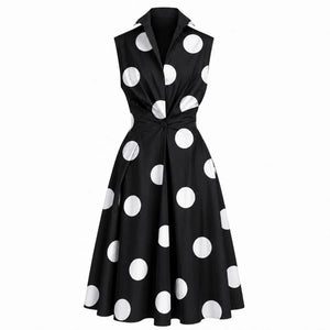 Sleeveless Collared Midi Dress WHD0606200