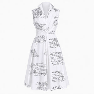 Sleeveless Collared Midi Dress WHD0606200