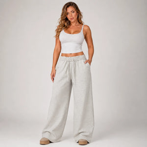 Drawstring Wide Leg Sweatpants WHD0606206