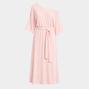 Off-Shoulder Belted Midi Dress WHD0606212