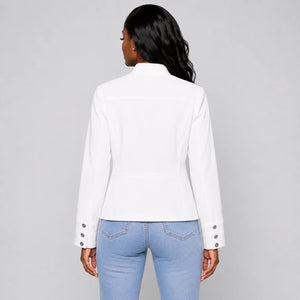 Military Button Zip Jacket WHD0606229