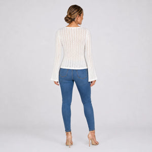 Shell Button Knit Cardigan WHD0606230