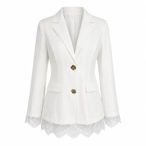 Lace Hem Tailored Blazer WHD0606232