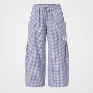 Gingham Wide Leg Pants WHD0606237