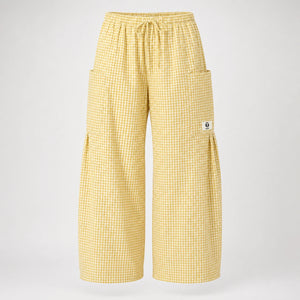 Gingham Wide Leg Pants WHD0606237