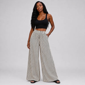 Striped Wide Leg Pants WHD0606239