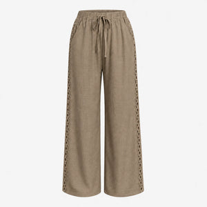 Lace Trim Drawstring Pants WHD0606240
