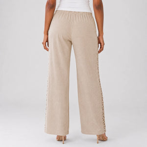 Lace Trim Drawstring Pants WHD0606240