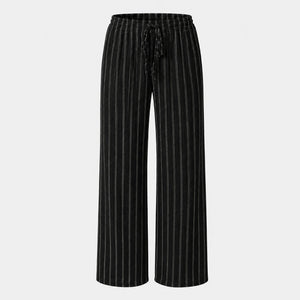 Striped Drawstring Wide Leg Pants WHD0606244