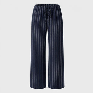 Striped Drawstring Wide Leg Pants WHD0606244
