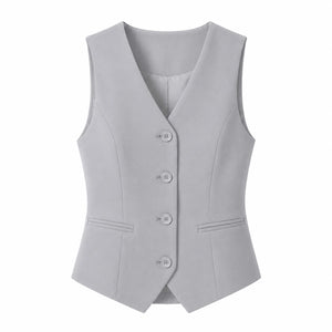 Tailored Button Front Vest WHD0606257