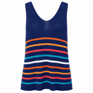 Multicolor Stripe Knit Tank WHD0606260