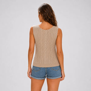 Cable Knit Sleeveless Top WHD0606261