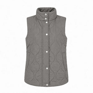 Olive Quilted Snap Vest WHD0606262