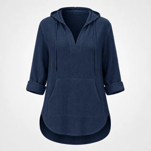 Gauze Hooded Tunic Top WHD0606267