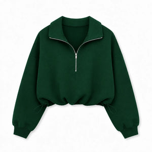 Cropped Half-Zip Sweatshirt WHD0606268