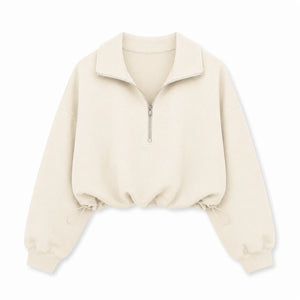 Cropped Half-Zip Sweatshirt WHD0606268