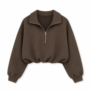Cropped Half-Zip Sweatshirt WHD0606268