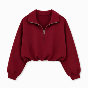 Cropped Half-Zip Sweatshirt WHD0606268