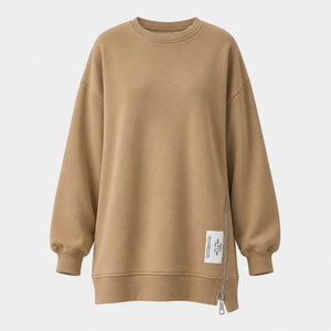Side Zip Oversized Sweatshirt WHD0606275