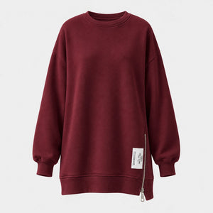 Side Zip Oversized Sweatshirt WHD0606275