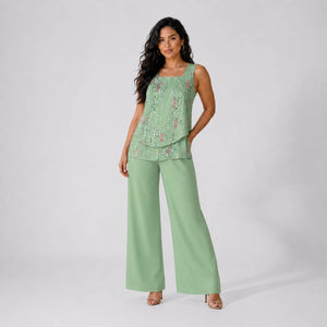 Printed Wide Leg Set WHD0606278