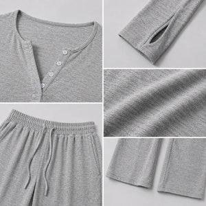 Grey Henley Lounge Set WHD0606281
