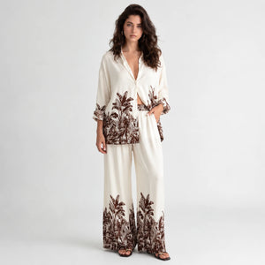 Tropical Print Pants Set WHD0606282