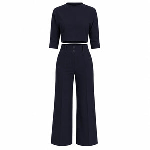 Cropped Wide Leg Set WHD0606284