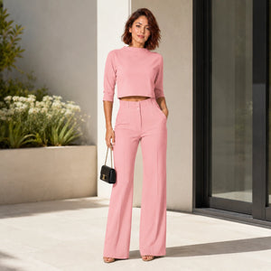 Cropped Wide Leg Set WHD0606284