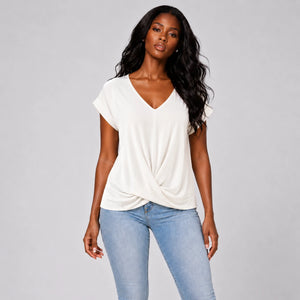 Twist Front V-Neck Top WHD0606291