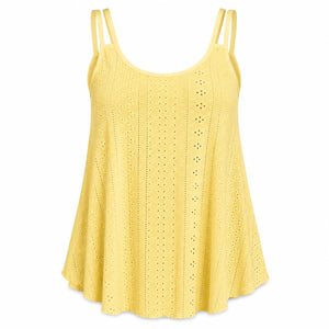Openwork Yellow Cami Top WHD0606292
