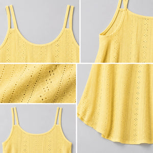 Openwork Yellow Cami Top WHD0606292