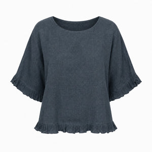 Ruffle Hem Relaxed Top WHD0606294