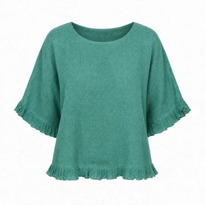 Ruffle Hem Relaxed Top WHD0606294