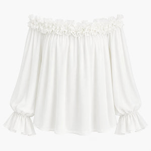 Off-Shoulder Ruffle Top WHD0606296