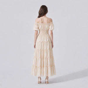 Off-Shoulder Tiered Maxi Dress WHD0606303