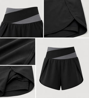 Colorblock Wrap Active Shorts WHD0606316-JYMA007
