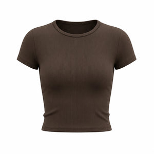 Ribbed Cropped Tee WHD0606317-JYTD001