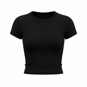 Ribbed Cropped Tee WHD0606317-JYTD001