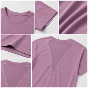 Mauve Fitted Active Tee WHD0606322-JYMD027